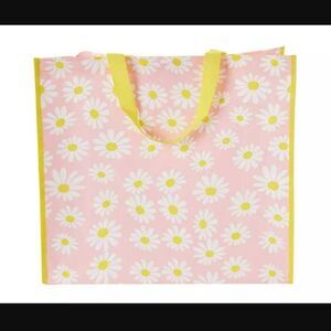 Set of 5 Cute Daisy Large Reusable Tote Shopping Bags